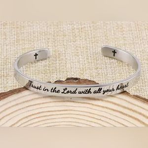 Beautiful Stainless Steel Inspirational Cuff Bracelet